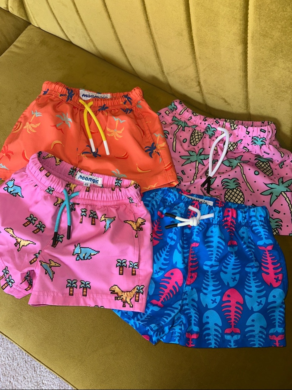 4 2T Toddler Maamgic Swim Shorts - Playful Beach Trunks
